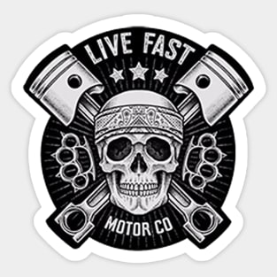 Motor Head - Live Fast Sticker